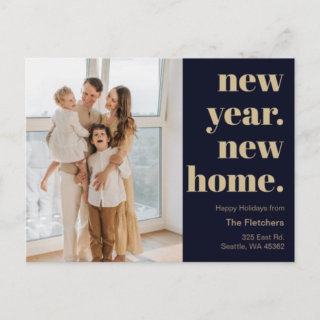 Postal Festividad de la nueva casa de Año Nuevo en la que (Anverso)