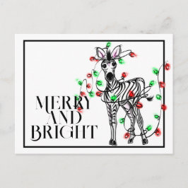 Postal Festividad de las Cebras | luces de trinquete verd