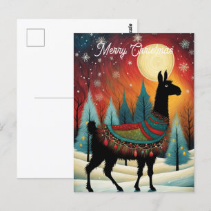 Postal Festividad de los Navidades de árbol de pino de Ll