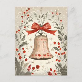 Postal Festividad de los Navidades de la Campana Saludo