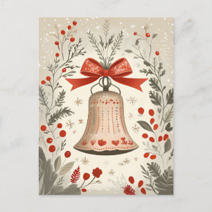 Postal Festividad de los Navidades de la Campana Saludo