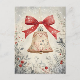 Postal Festividad de los Navidades de la Campana Saludo