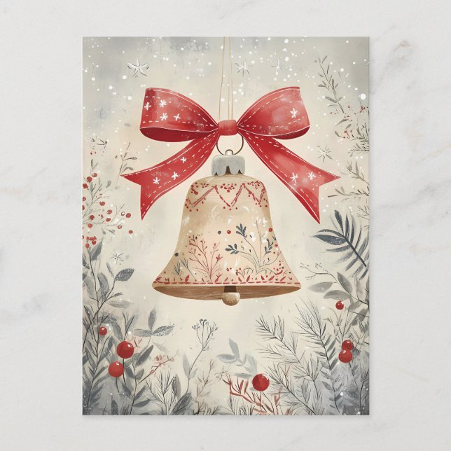 Postal Festividad de los Navidades de la Campana Saludo (Anverso)