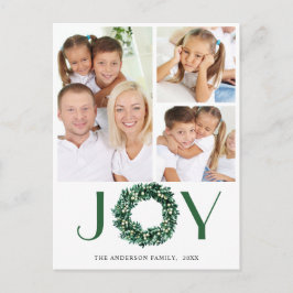 Postal Festividad de los Navidades de la corona holly sal