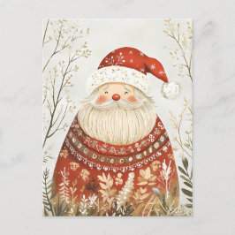 Postal Festividad de los Navidades de Santa Cláusula salu