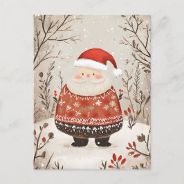 Postal Festividad de los Navidades de Santa Cláusula salu