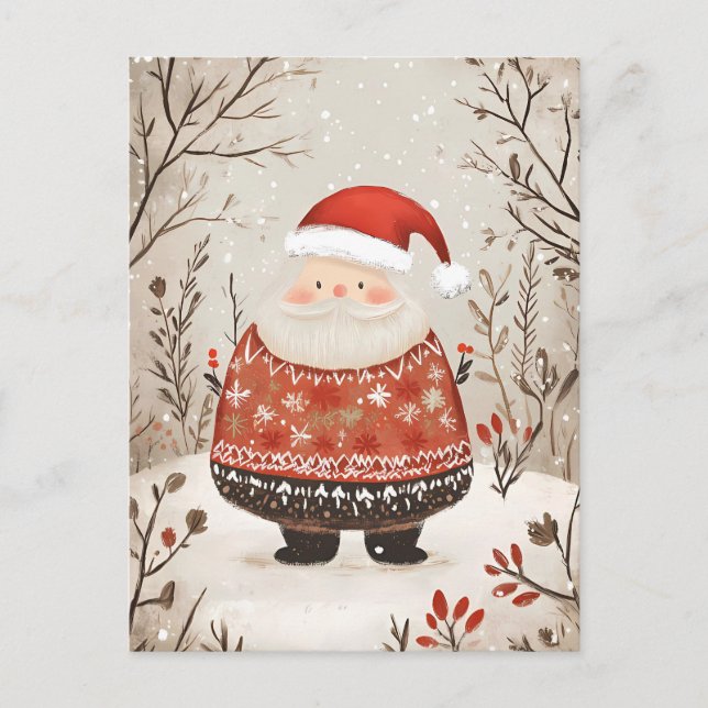 Postal Festividad de los Navidades de Santa Cláusula salu (Anverso)