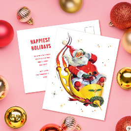 Postal Festividad de los Navidades no fotográficos Retro 