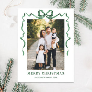 Postal Festividad de los Navidades verdes ceden la cinta 