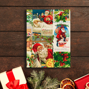 Postal Festividad de los Navidades victorianos Santa Toys