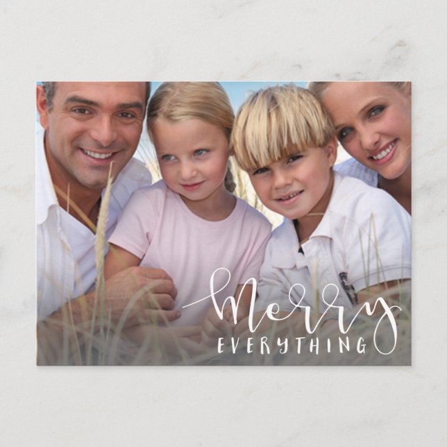 Postal Festividad de Merry Everything Full Photo (Anverso)