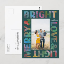 Postal Festividad de mora y amor brillante y ligero