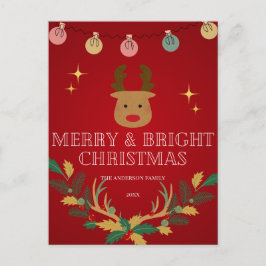 Postal Festividad de Navidades elegantes