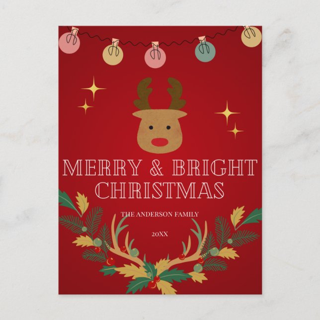 Postal Festividad de Navidades elegantes (Anverso)