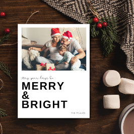 Postal Festividad de Navidades fotográficos de la familia
