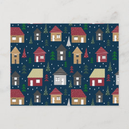 Postal Festividad del patrón inmobiliario de los Navidade