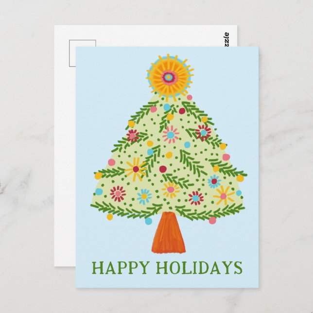 Postal FESTIVIDAD DEL PERSONALIZADO del Árbol de Navidad  (Anverso / Reverso)