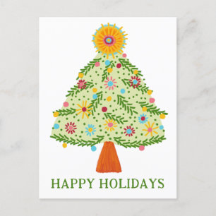Postal FESTIVIDAD DEL PERSONALIZADO del Árbol de Navidad 