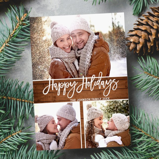 Postal Festividad del saludo de 3 fotos de los Navidades  (Subido por el creador)