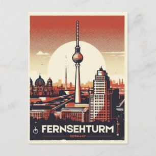 Postal Festividad en Fernsehturm, berlin TV Tower