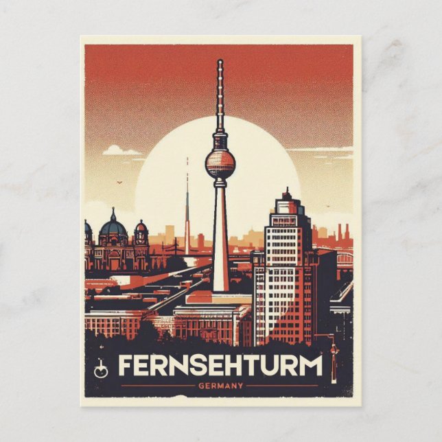 Postal Festividad en Fernsehturm, berlin TV Tower (Anverso)
