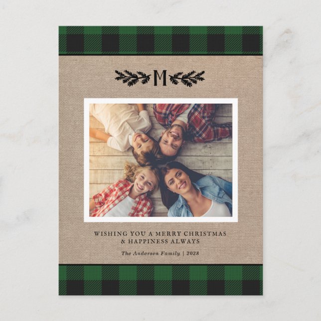 Postal Festividad fotográfica de los Navidades rusos Burl (Anverso)