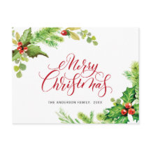 Festividad Holly Berry Feliz Navidad