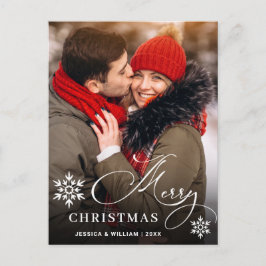 Postal Festividad navideña moderna Saludo fotográfico