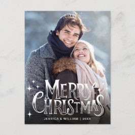 Postal Festividad navideña moderna Saludo fotográfico