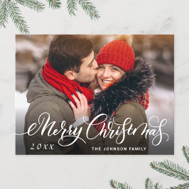 Postal Festividad navideña moderna Saludo fotográfico