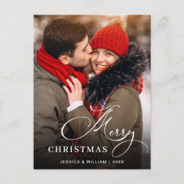 Postal Festividad navideña moderna Saludo fotográfico