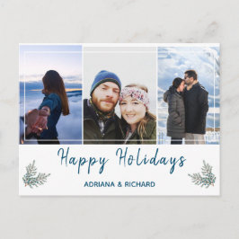 Postal Festividades de Blue 3 para Navidades fotográficos