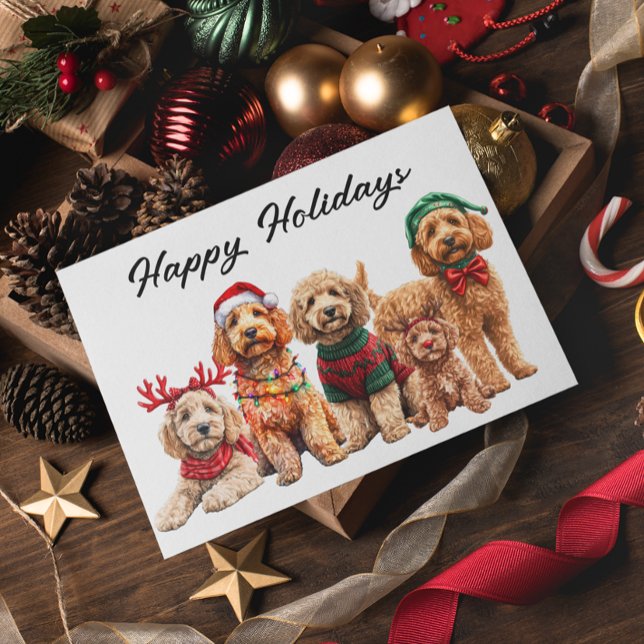 Postal Festividades de los Navidades de perro de Goldendo (Subido por el creador)