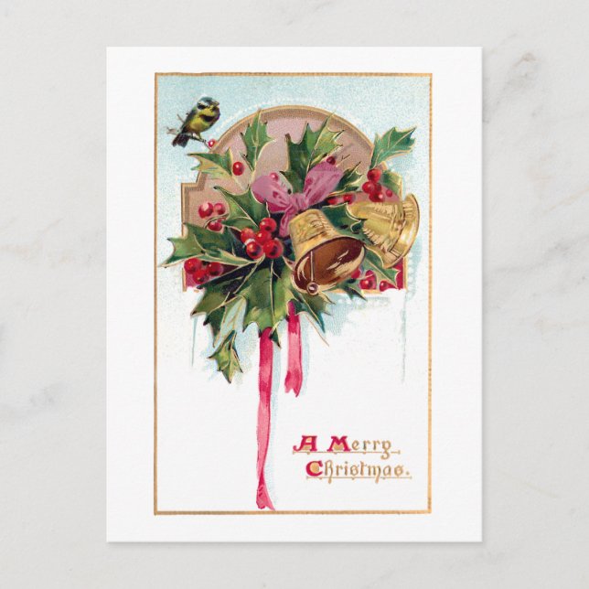 Postal Festividades de Navidad Vintage (Anverso)