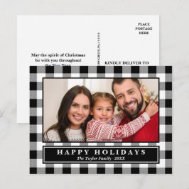 Postal Festividades de Navidades de escúfalo negro