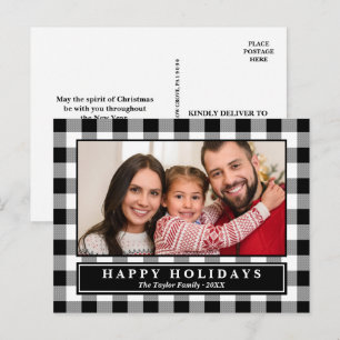Postal Festividades de Navidades de escúfalo negro