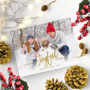 Postal Festividades de Navidades de fotografía escritos a
