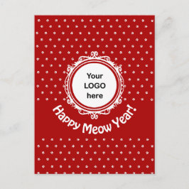 Postal Festividades de negocios de gatos de 'Feliz Año Nu