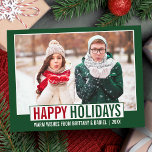 Postal Festividades Felices Modernas Foto Verde<br><div class="desc">Festividades Felices Modernas Foto Postales Festividades Rojas y Verdes</div>