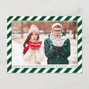 Postal Festividades Felices Modernas Fotografía de franja