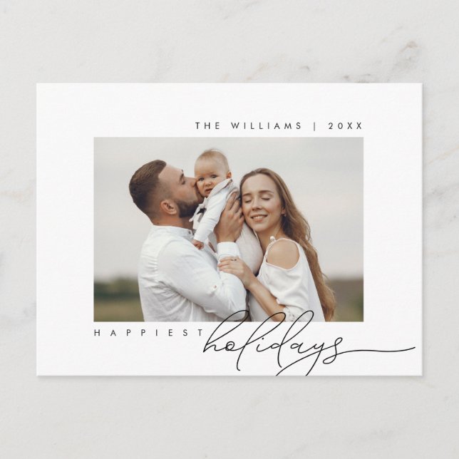 Postal Festividades más felices, Feliz Navidad, Foto fami (Anverso)