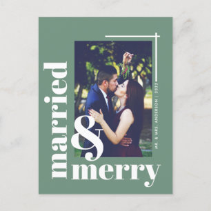 Postal Festividades simples casadas y Navidades con fotos