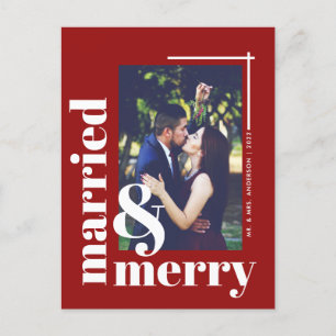Postal Festividades simples casadas y Navidades con fotos