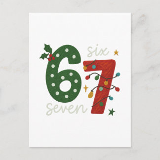 Postal Festivo 67 – Números Brillantes de Navidad Diseño