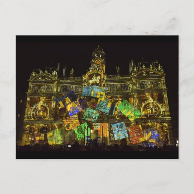 Postal Fête des Lumières Lyon (Anverso)