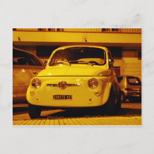 Postal Fiat 500 Abarth.