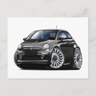 Postal Fiat 500 Black Car