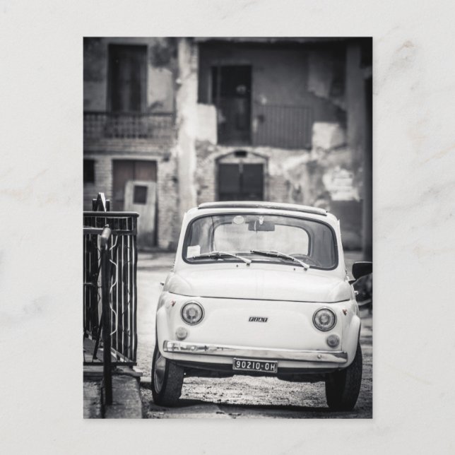 Postal Fiat 500, Cinquecento en Italia (Anverso)