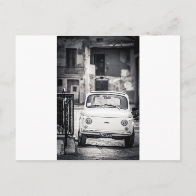 Postal Fiat 500, Cinquecento en Italia (Anverso)