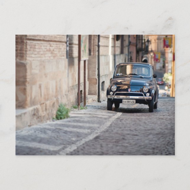 Postal Fiat 500, Cinquecento en Lanciano, Italia (Anverso)